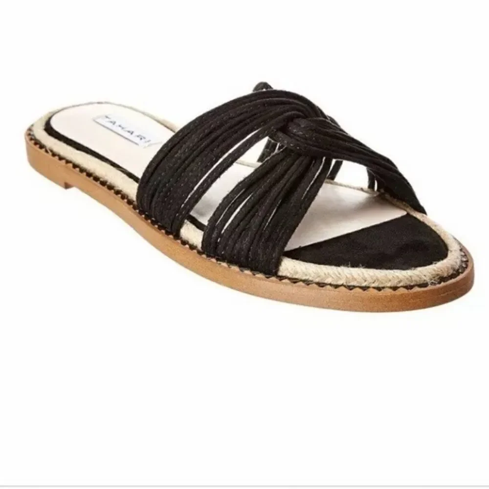 Tahari Black Sandals Slides